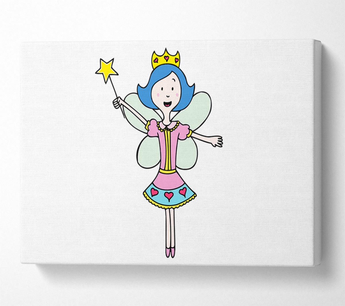 Fairy Princess White Canvas Wall Art