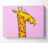 Funny Confused Zebra Pink Canvas Wall Art