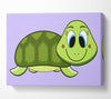 Happy Turtle Lilac Canvas Wall Art