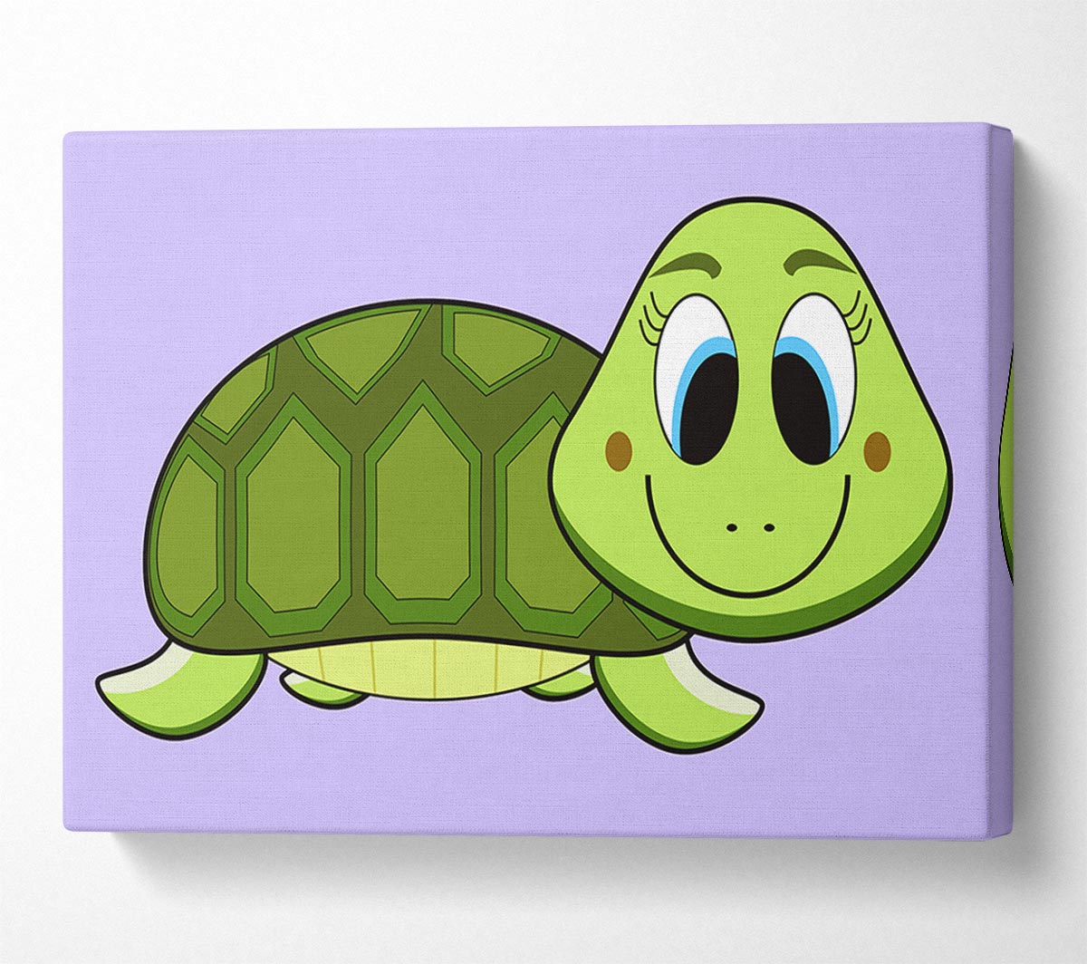 Happy Turtle Lilac Canvas Wall Art