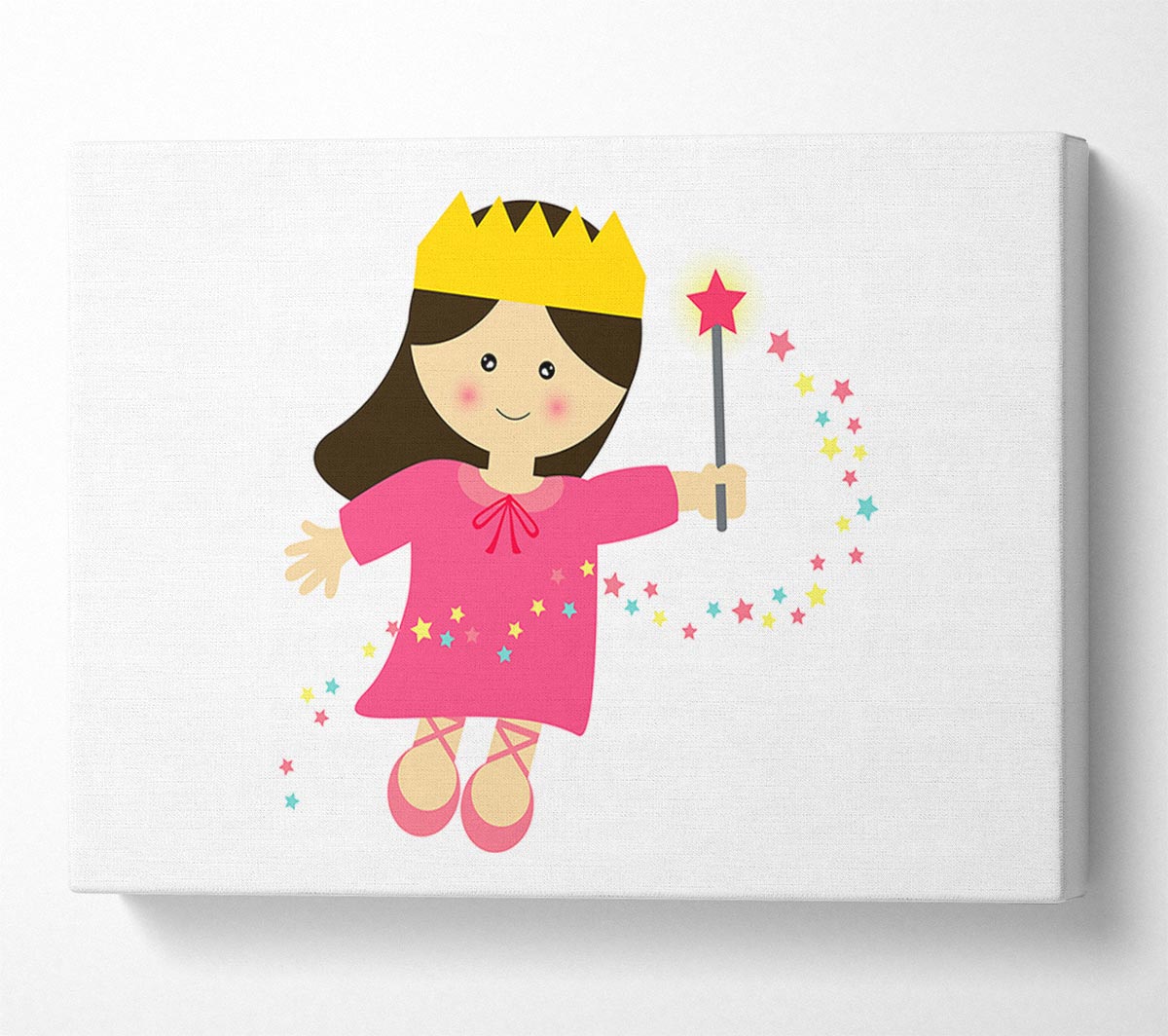 Magical Princess White Canvas Wall Art