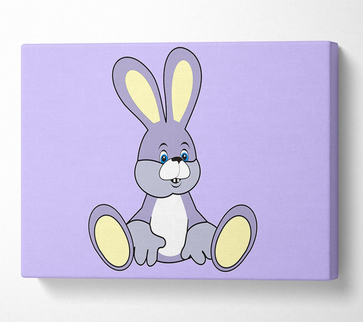 Rabbit Sitting Down Lilac Canvas Wall Art