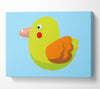 Red Spot Bird Baby Blue Canvas Wall Art