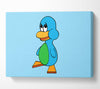 Sad Duck Baby Blue Canvas Wall Art