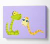 Two Snakes Lilac Canvas Wall Art