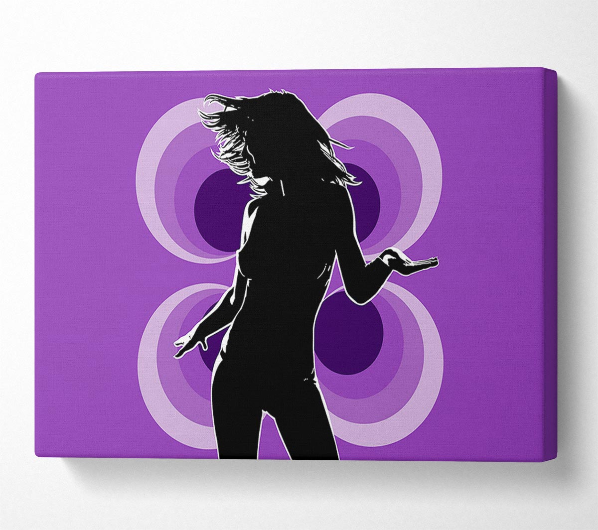 Purple Disco Diva Canvas Wall Art