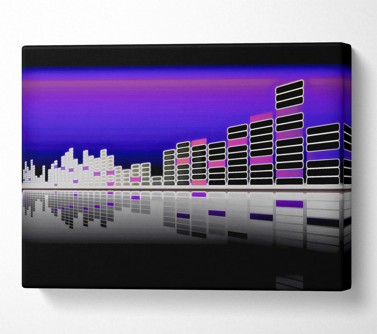 Graphic Equalizer Reflection Canvas Wall Art
