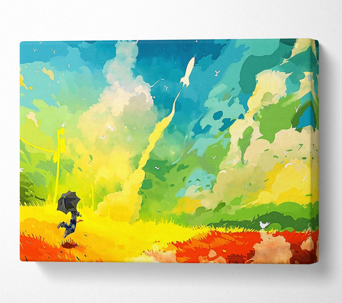 Clouds Multicolour Canvas Wall Art