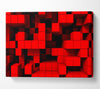 Red Cubism Canvas Wall Art