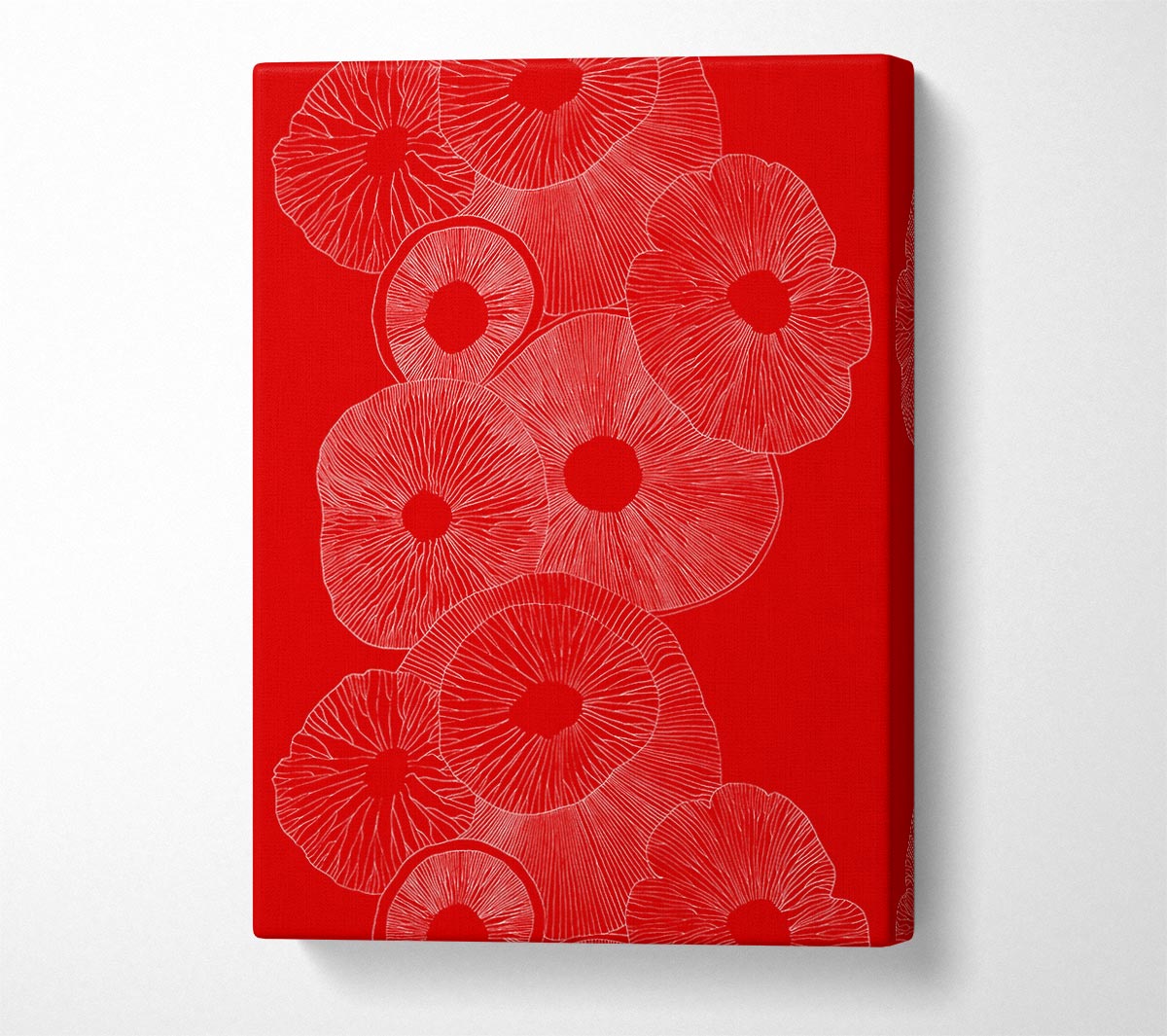 Intertwine Red Canvas Wall Art