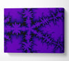 Internal Snow Flake Black On Purple Canvas Wall Art