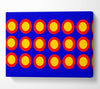 Circles Of Light Yellow On Blue Canvas Wall Art