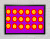 Circles Of Light Yellow On Purple Framed Wall Art