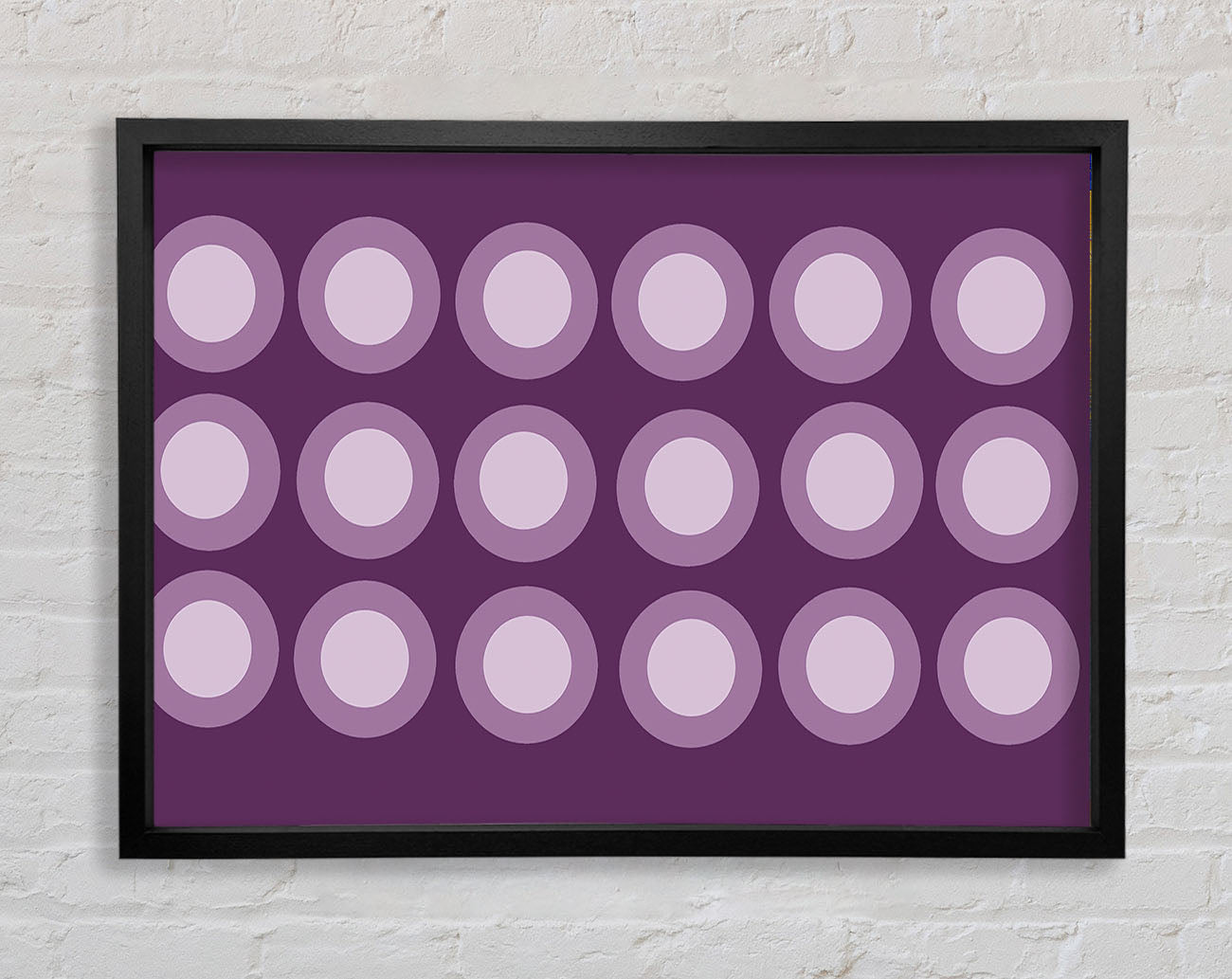 Circles Of Light Lilac On Lilac Framed Wall Art