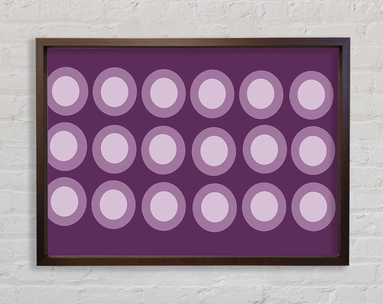 Circles Of Light Lilac On Lilac Framed Wall Art