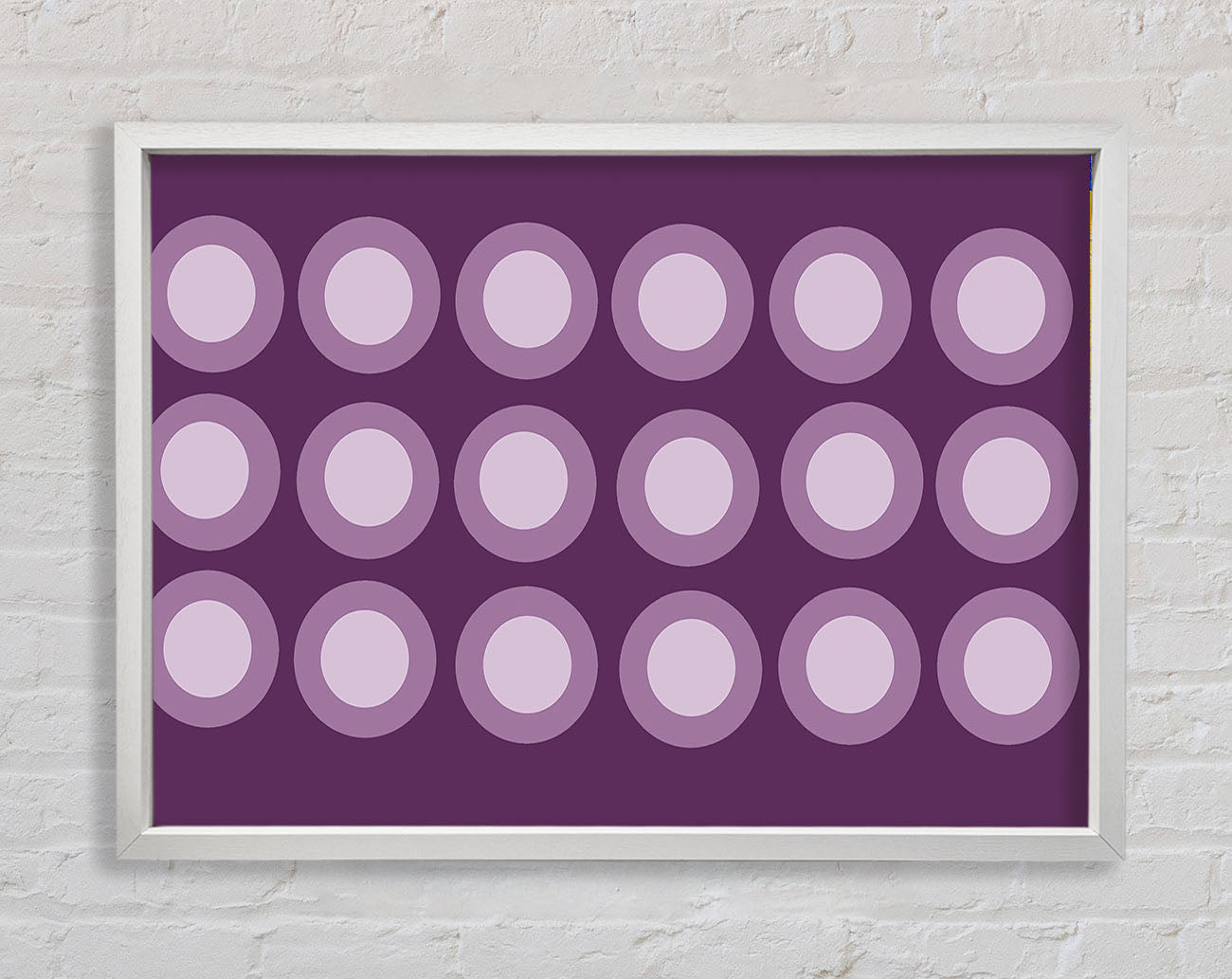 Circles Of Light Lilac On Lilac Framed Wall Art