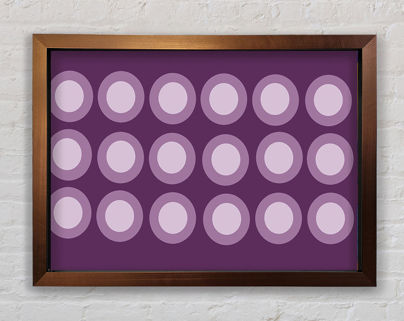 Circles Of Light Lilac On Lilac Framed Wall Art