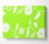 Flower Essence Lime Green Canvas Wall Art