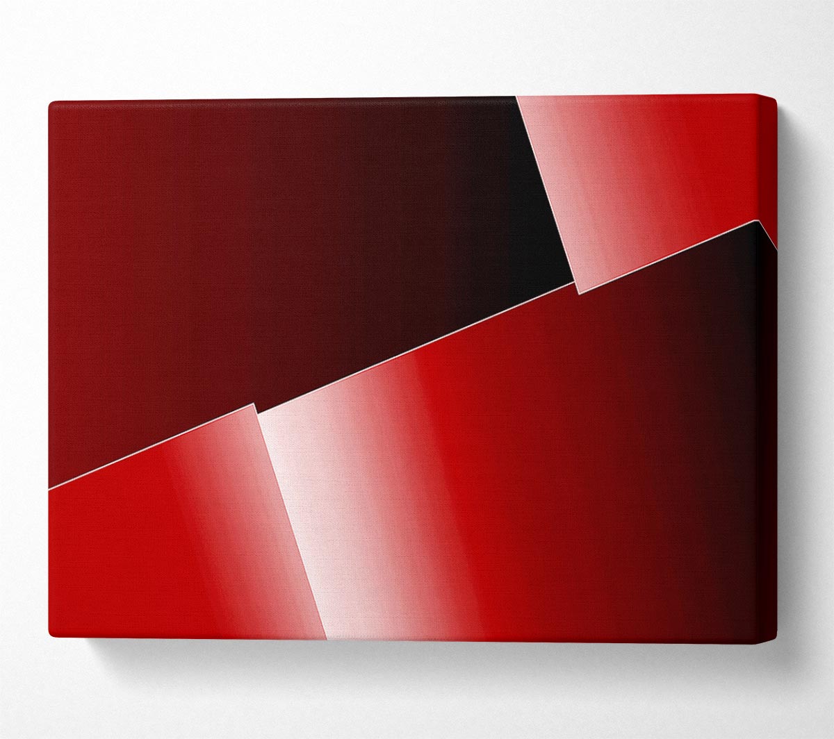 Half Cut Red Canvas Wall Art