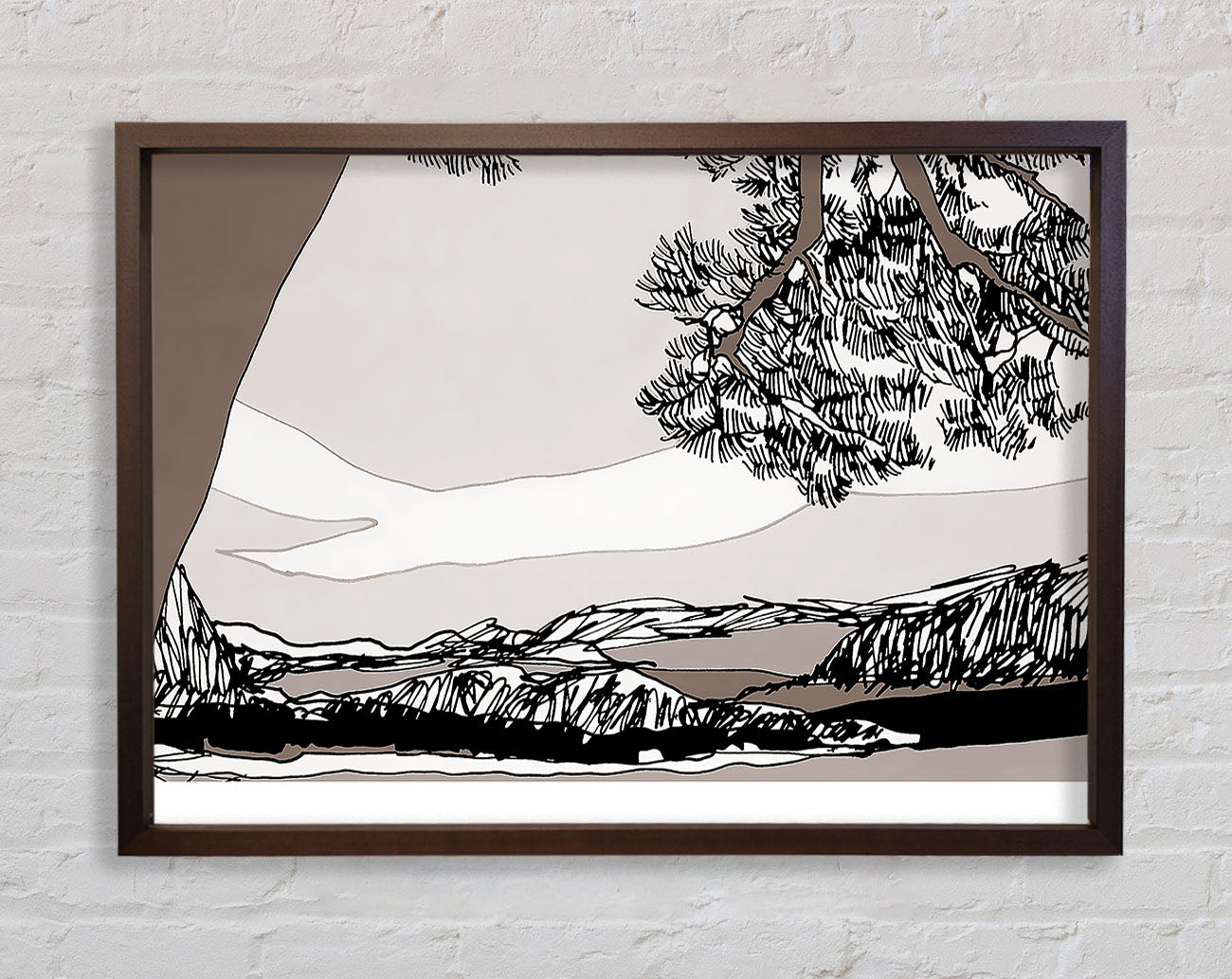 Caramel Waves Framed Wall Art