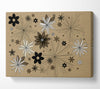 Flowers In Bloom Beige Canvas Wall Art
