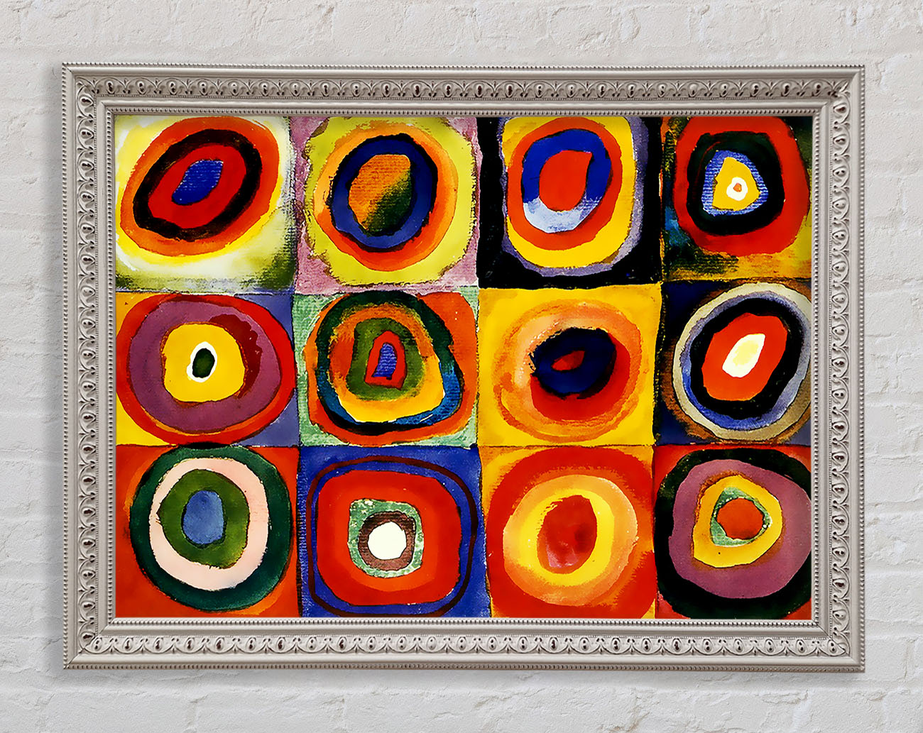 Circles And Squares Framed Wall Art