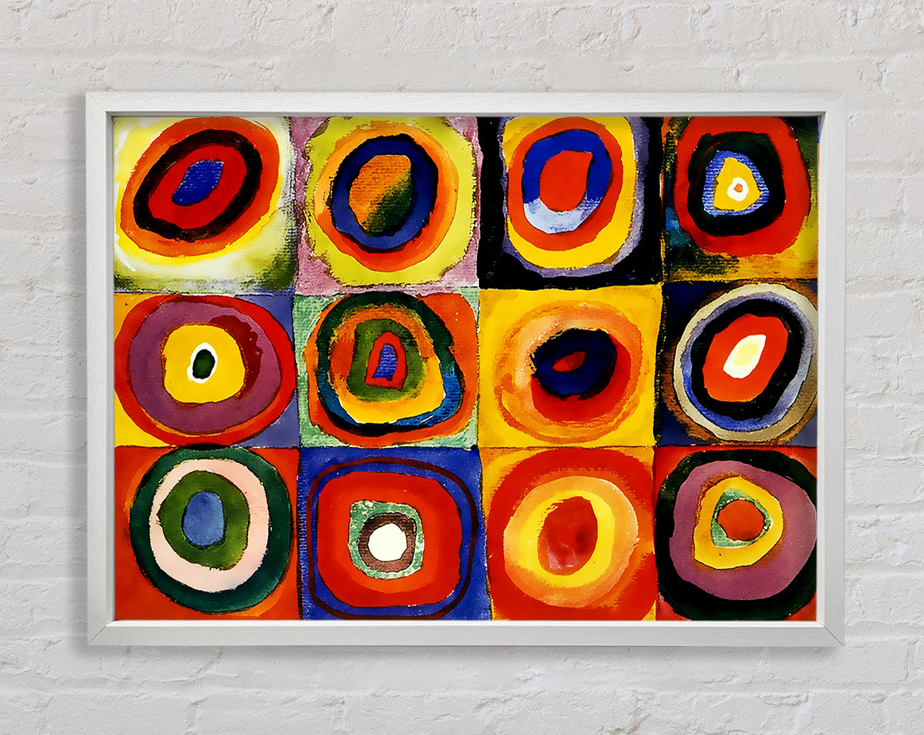 Circles And Squares Framed Wall Art