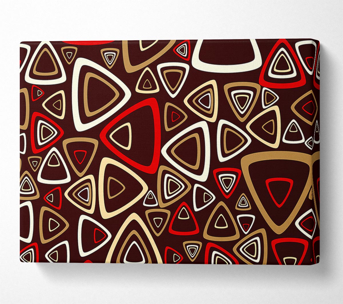 Triangle Infusion Red Canvas Wall Art