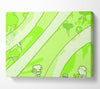 Rainbow Trees Lime Canvas Wall Art