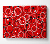 Joining The Dots Red Canvas Wall Art