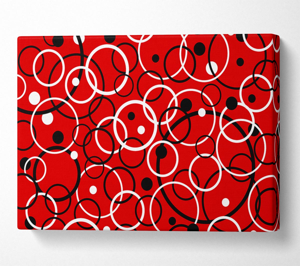 Joining The Dots Red Canvas Wall Art