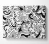 Pasley Garden Black On White Canvas Wall Art