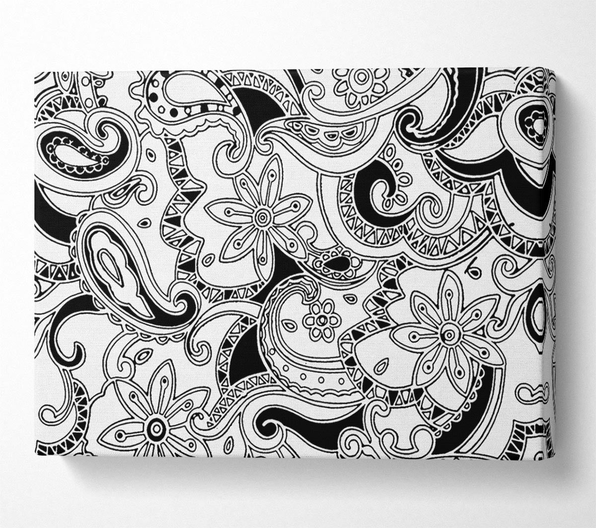 Pasley Garden Black On White Canvas Wall Art