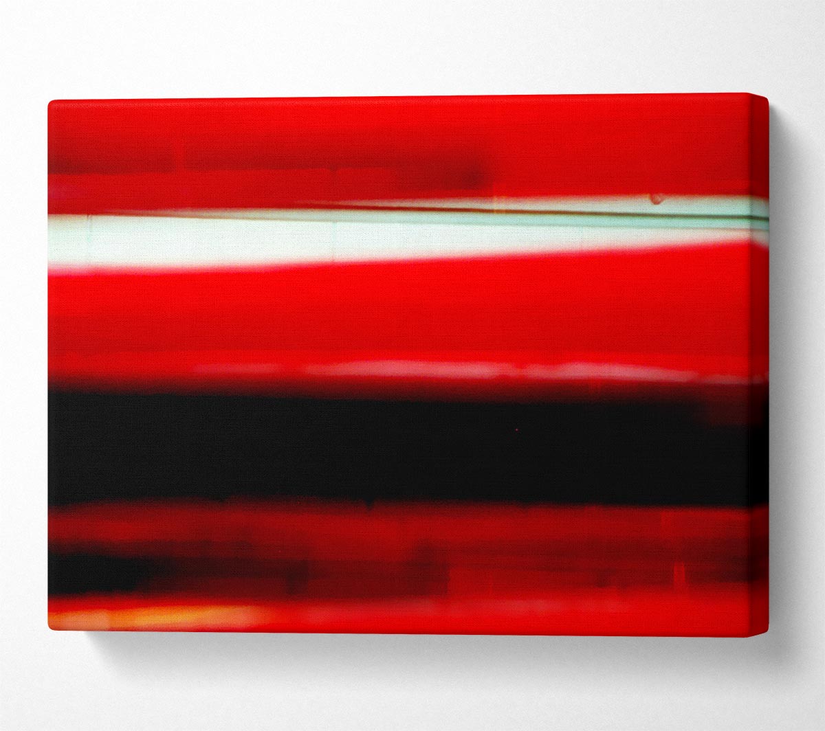 Red Ocean Abstract Canvas Wall Art