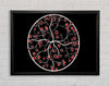 Circle Of Life Red On Black Framed Wall Art