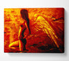 Orange Winged Angel Canvas Wall Art