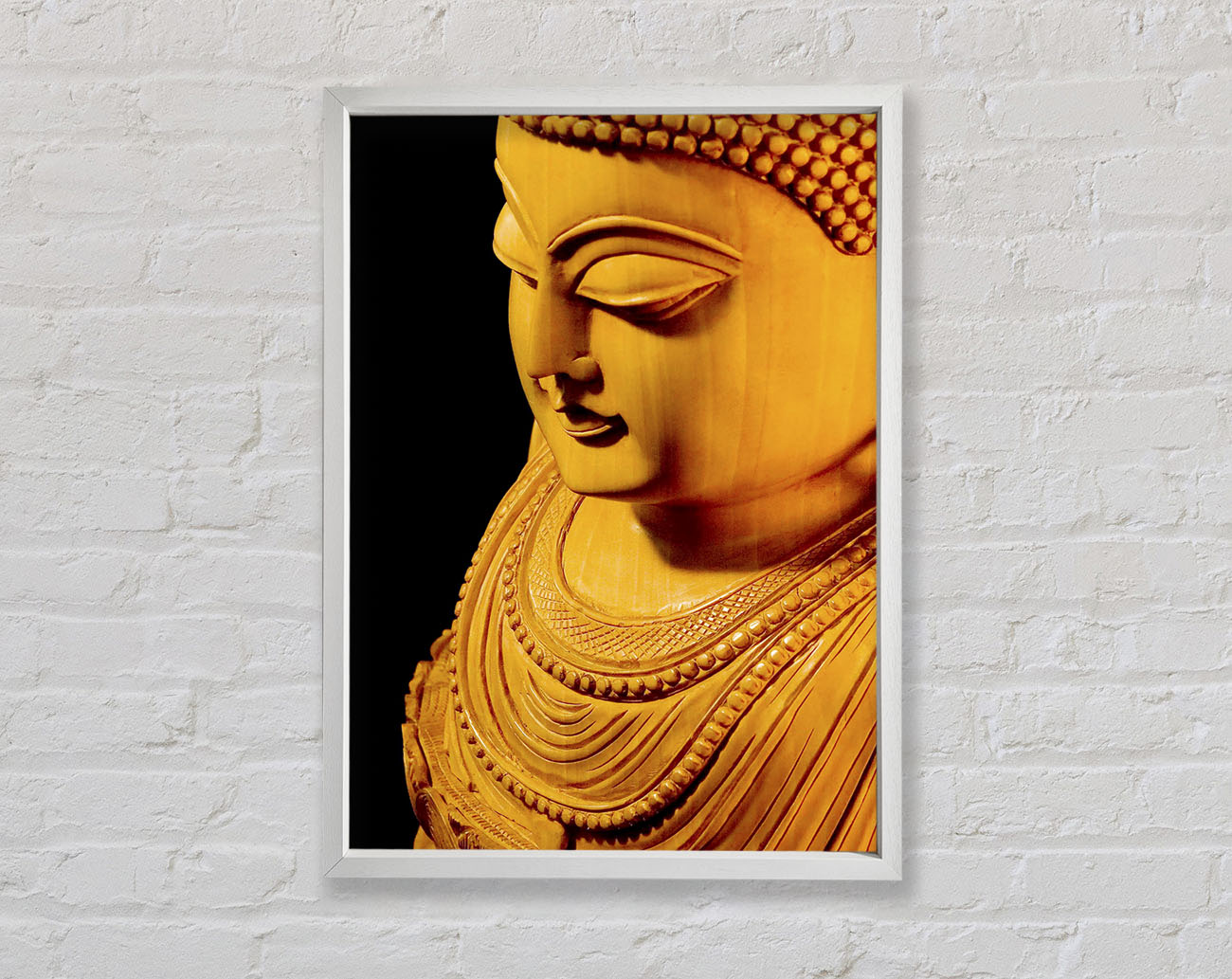 Buddha In Golden Light Framed Wall Art