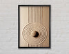 Circular Sand Script Zen Framed Wall Art