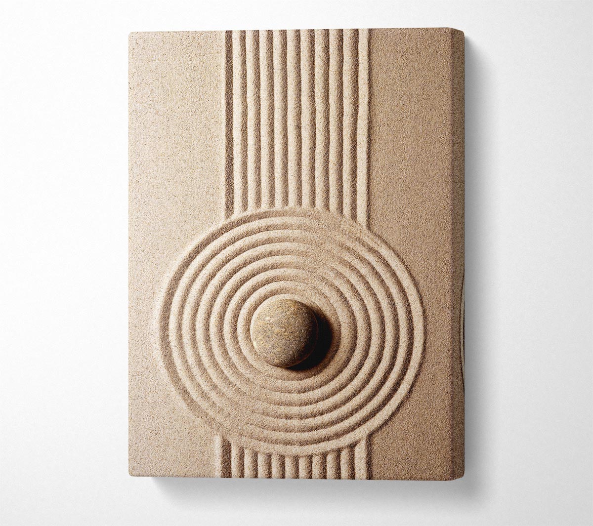 Circular Sand Script Zen Canvas Wall Art