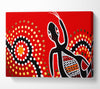 Aboriginal Red Gecko Sun Canvas Wall Art
