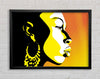 African Female Bathed In Golden Light Framed Wall Art