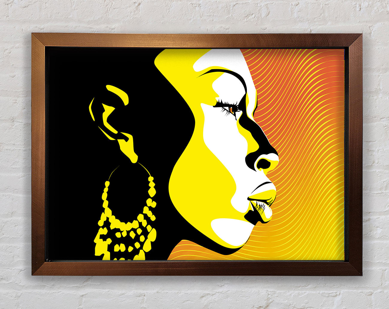 African Female Bathed In Golden Light Framed Wall Art