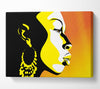 African Female Bathed In Golden Light Canvas Wall Art