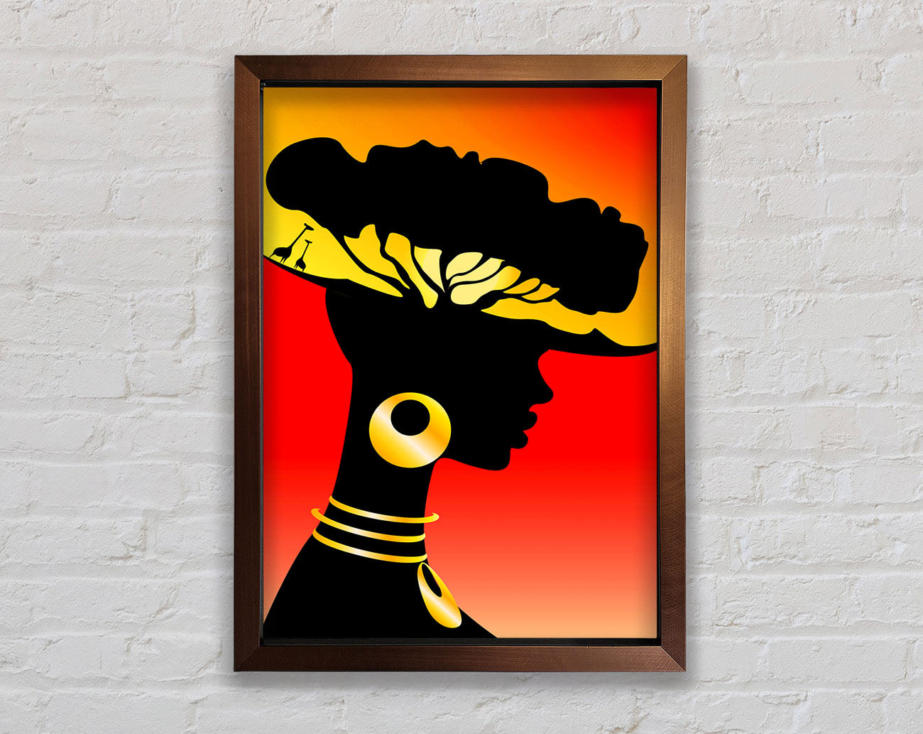 African Female Home Lands Framed Wall Art