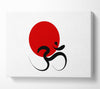Om Sign Under The Red Sun Canvas Wall Art