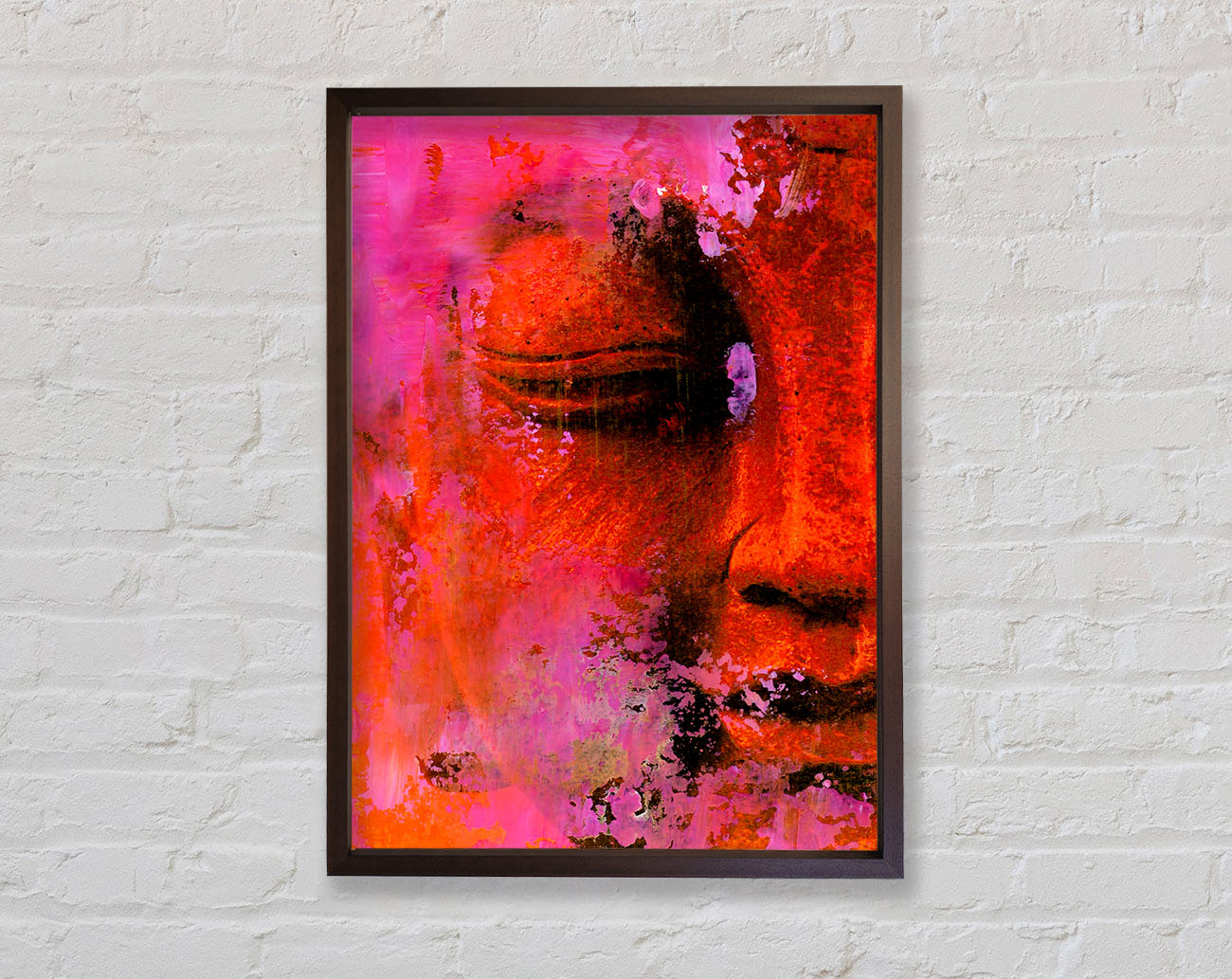 Ancient Buddha Statue Framed Wall Art