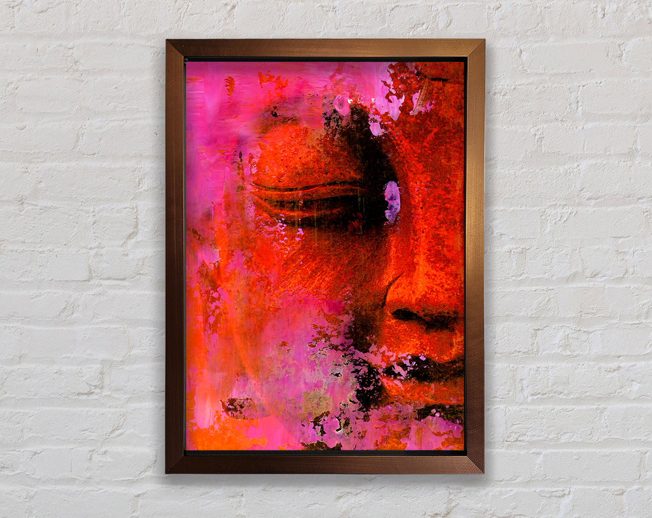 Ancient Buddha Statue Framed Wall Art