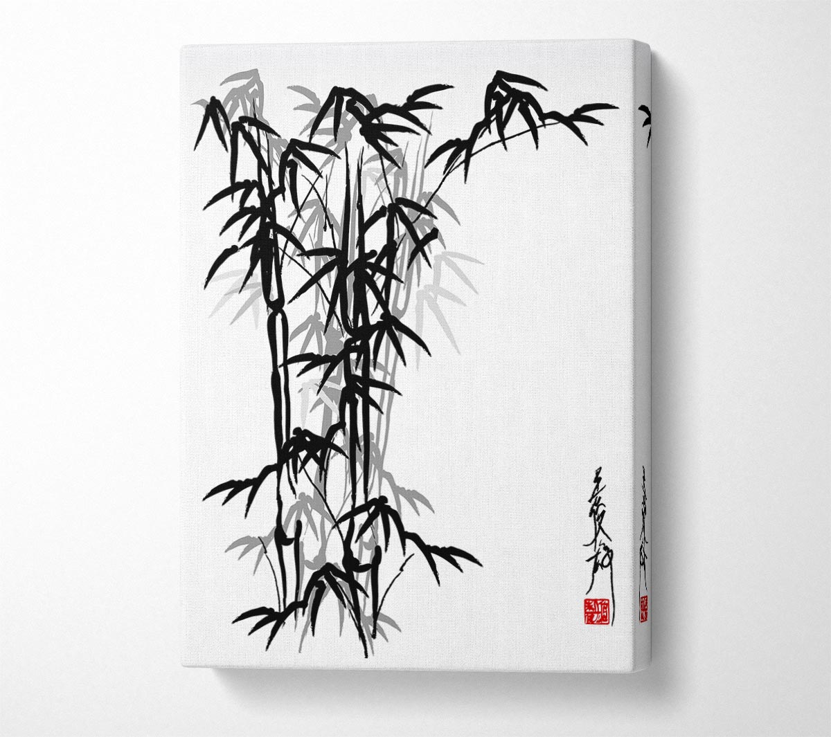 Bamboo Scripture Canvas Wall Art