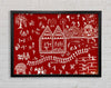 Aboriginal Warli Tribal Village Celebrations Framed Wall Art