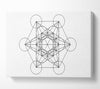 Metatrons Cube Drawing Canvas Wall Art